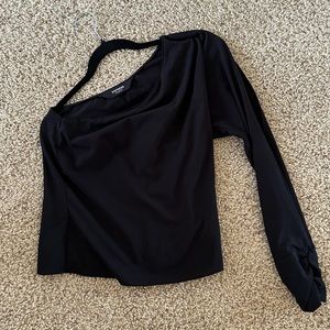 Satin one shoulder top